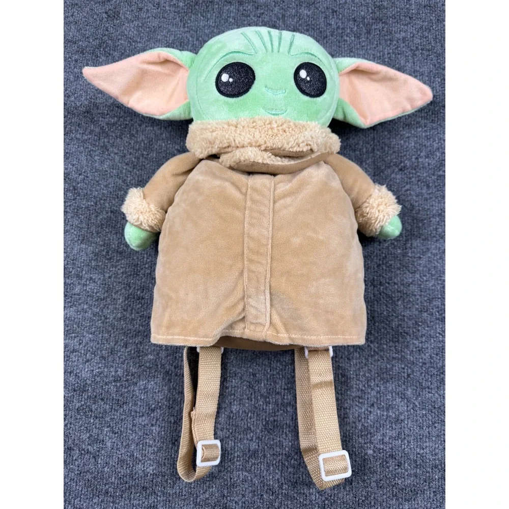 Star Wars Mandalorian Grogu Plush Backpack The Child Bioworld Green Tan 12